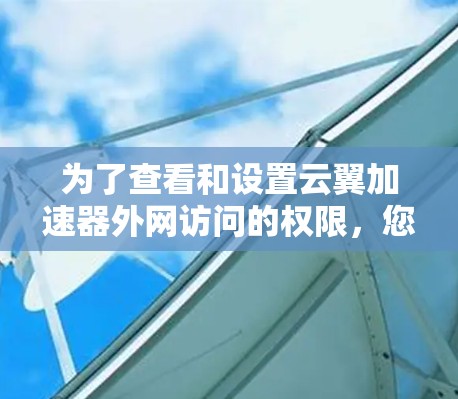 为了查看和设置云翼加速器外网访问的权限,您可以按照以下步骤操作 为了查看和设置云翼加速器外网访问的权限,您可以按照以下步骤操作