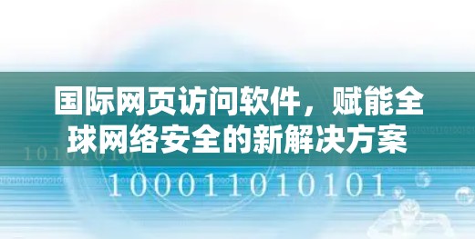 国际网页访问软件，赋能全球网络安全的新解决方案