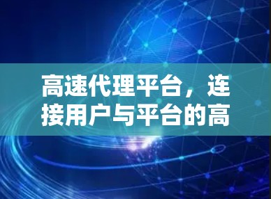高速代理平台,连接用户与平台的高效桥梁