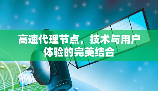 高速代理节点，技术与用户体验的完美结合